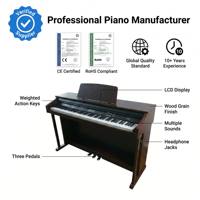 Professional 88-Key Digital Piano with LCD Display and Touch Response