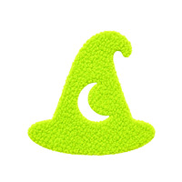 20 Pièces de Patchs en Chenille Néon Teints Spécialement, Logo Céleste Halloween Thermocollant pour Vêtements par EYD