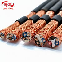 19 코어 RVVP 유연한 차폐 케이블 0.12-2.5mm² 주석 도금 브레이드 스크린 고성능 다중 코어 신호 트렁크 라인