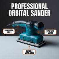 Lijadora orbital eléctrica portátil pequeña para pulir madera y trabajar la madera