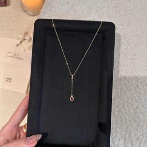 Collar con Colgante de Perla Blanca Australiana en Forma de Gota de Agua, Plata de Ley S925, con Cadena de Clavícula en Forma de Y - Product Image 1