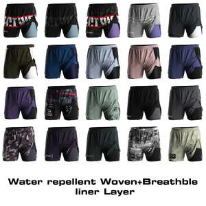 Short de sport vierge de <span class=keywords><strong>basket</strong></span>-ball 2 en 1 de compression de taille haute d'entraînement de gymnastique de luxe - Product Image 6