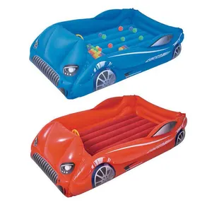 双色充气植绒赛车儿童气垫床垫