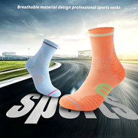 Chaussettes mi-mollet personnalisées colorées pour le sport, respirantes, anti-transpiration, avec semelle épaissie