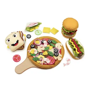 2023 wholesale new custom sandwich toddler pretend play handmade diy girl boy toy felt food sewing craft kits for kids