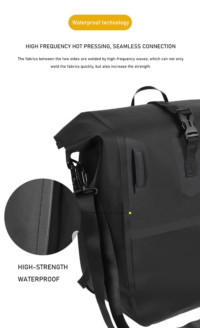 Ultra Durable High Capacity Multi-functional Bike Rear Bag Pannier Bag Motorcycle