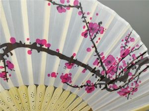 Hot Sale Plum Blossom Silk Wedding Hand Fan for Parties - Product Image 2
