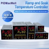 Contrôleur de température programmable PID haute précision PU90, 0,2 % FS, 30 segments, sortie relais/SSR/4-20 mA, pour fours et fours à convection
