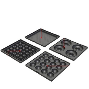 3 In 1 Breakfast <b>Maker</b> Multifunction Electric Toast <b>Waffle</b> Sandwich <b>Maker</b> Home Use With Timer Mechanical Control Plastic Housing - Product Image 4