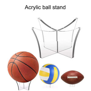 Support de présentation sphérique en acrylique pour ballons de basketball, football, volleyball – Facile à nettoyer – Décoration intérieure et centres commerciaux - Product Image 1