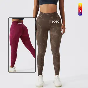 Supplier Custom Camo Activewear Quick Dry Sports Pant Peach Butt Lift Workout Clothing Fitness Apparel Yoga Legging