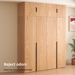 Anpassbarer Kleiderschrank für Schlafzimmer, Wirtschaftlicher Naturfarbener Aufbewahrungsschrank, Kinderzimmer-Organizer - Product Image 4
