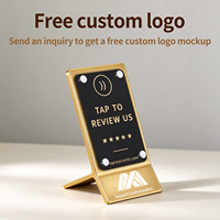Support d'affichage de table NFC tactile en acrylique pour cartes d'évaluation et de louange sur les réseaux sociaux Google