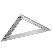 Règle triangulaire multifonctionnelle en alliage d'aluminium à angle droit à 90 degrés Outils à main pour le dessin et la mesure Outil de papeterie