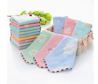 Bavoirs en gaze tissée à séchage rapide 6 couches, petites serviettes en pur coton pour bébé, serviettes de toilette pour la maternelle, bavoirs pour enfant, vente en gros