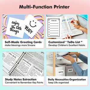 फोटो स्टिकर छात्र के लिए भाग्य जिंगल रंगीन मिनी पोर्टेबल थर्मल पॉकेट मोबाइल प्रिंटर - Product Image 6