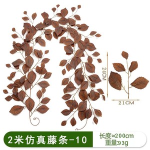 Guirlande de feuilles d'eucalyptus artificielles en soie pour décoration d'automne, Thanksgiving, décoration intérieure, cheminée et manteau de cheminée - Product Image 4