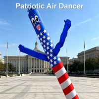 Danseur gonflable patriotique à rayures étoilées pour événements marketing extérieurs et fêtes nationales