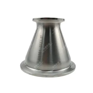 Sanitary Fitting Reducer Fitting SUS304 Tri Clamp Ferrule Style Reducer 3" Tube OD to 1.5" Tube OD