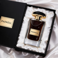 Bouteilles de parfum en verre de luxe de haute qualité en gros, 30 ml, 50 ml, logo personnalisé, impression sérigraphique mate, vaporisateur transparent avec emballage
