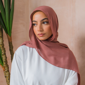 סיטונאי צבע מוצק מודאלי גודל גדול כותנה מודאלי רך נשים טורבן צעיף חיג 'אב 70*180 ס "מ תינוק תפר חיג' אב - Product Image 3