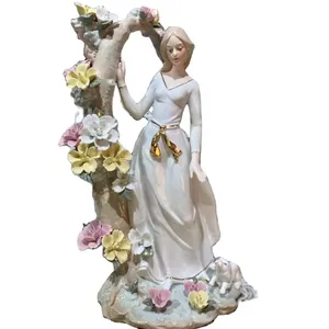 Export porcelain figurine ornaments ceramic crafts Western girl decorative crafts European styles