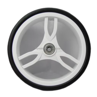 Roue avant de poussette pour bébé de 6,5 pouces avec pneu en caoutchouc gonflable en PU et jante en PP pour poussette