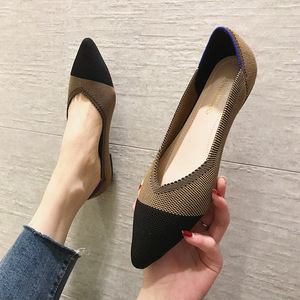 Chaussures plates pour femmes au design tendance et simple, confortables, de haute qualité, blanches - Product Image 5