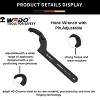 Clé à crochet réglable WEDO, clé à crochet en acier chromé 40 pour fixer et desserrer les écrous et les vis, certificat ISO9001, OEM/ODM