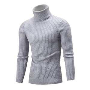 Vente en gros de pulls molletonnés polo à <span class=keywords><strong>col</strong></span> <span class=keywords><strong>roulé</strong></span> en laine mélangée pour hommes pullover décontracté OEM ODM tricots d'hiver exportateur - Product Image 5