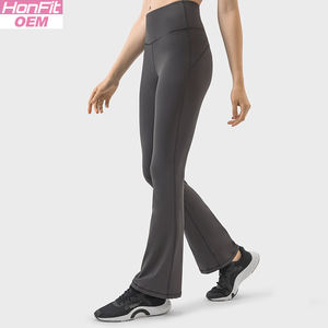 Di alta qualità <span class=keywords><strong>in</strong></span> nylon 80% 20% spandex da donna a vita alta da donna con Leggings da Yoga <span class=keywords><strong>in</strong></span> tinta unita da donna - Product Image 4