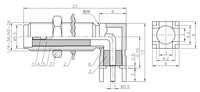 Connecteur SMA-KWE-23mm RF à quatre pattes femelle, connecteur SMA à angle, connecteur PCB