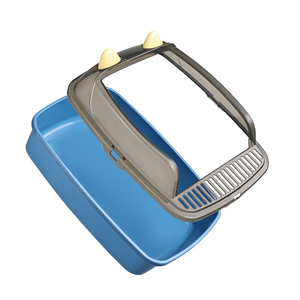 <span class=keywords><strong>Bac</strong></span> à litière semi-fermé en <span class=keywords><strong>plastique</strong></span> grande capacité anti-éclaboussures pour chat - Product Image 2