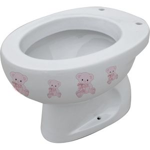 Funda para asiento de inodoro infantil con ositos rosas para el entrenamiento de ir al baño - Product Image 1