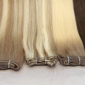 Extensiones de Cabello Genius Weft de Doble Trama al por Mayor, 100% Cabello Humano Virgen Crudo, Paquetes de Extensiones Europeas Eslavas con Cutícula Alineada - Product Image 2