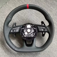 Volant de direction personnalisé de style RS A3 A4 A5 pour Audi A4 A5 A6 A7 A8 B9 R8 Q5 en fibre de carbone, volant de course 2008-2021