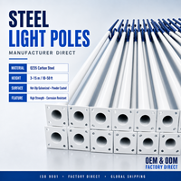 Poste de Acero Galvanizado de Alta Calidad para Exteriores, 3m 6m 10m 15m Q235, Recubierto de Polvo, Impermeable, para Farola LED