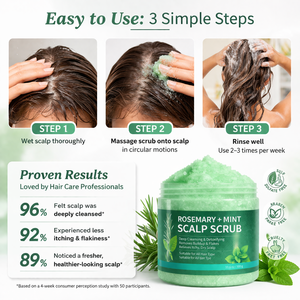 Champú Exfoliante para el Cuero Cabelludo con Romero y Menta 2 en 1, Tratamiento Exfoliante para Eliminar la Acumulación y Clarificar el Cuidado del Cabello - Product Image 5