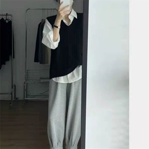 Maglione in polyansest con scollo a V lavorato a maglia per Computer 2025 da <span class=keywords><strong>donna</strong></span> con strati autunnali capispalla larghi <span class=keywords><strong>taglie</strong></span> <span class=keywords><strong>forti</strong></span> Anti-Pilling - Product Image 6