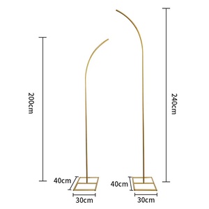 Giá đỡ khung sắt nghệ thuật trang trí tiệc cưới, khung vòm kim loại, giá đỡ hoa trung tâm màu vàng - Product Image 2