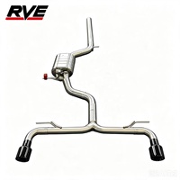 Échappement Catback en acier inoxydable RVE à valve de performance, son aiguisé, pour VW MK7 GTI 2015+, VW Golf 7 7R GTI 1.4T 2.0T