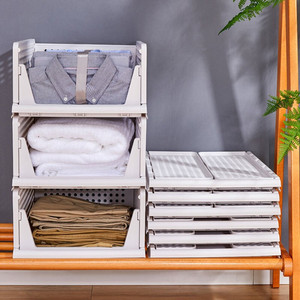 Clothing Organizer Drawer Storage Box White Rectangle Tiered Wardrobe Shelf <b>Clothes</b> Organizer Cabinet <b>Shelves</b> - Product Image 2