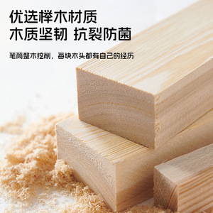 Solid Wood <b>Pen</b> Holder Beechwood Multi Functional Desk Stationery Storage <b>Box</b> For Office Home Use - Product Image 4