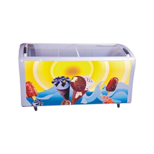 Congelador Horizontal con Puerta Corredera de Vidrio para Exhibición de Hielo en Supermercados, 516L - Product Image 1