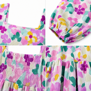 Robe longue évasée à imprimé floral pour femme, douce au toucher, à manches longues, pour occasions spéciales, automne-hiver, robe de soirée pour femme - Product Image 4