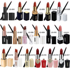 OCHAIN Venta al por mayor Sin logotipo 24 colores Vegano Set Etiqueta privada personalizada Lápiz labial mate impermeable de larga duración y kit de delineador de labios - Product Image 5