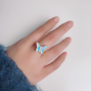 Anneaux anti-stress ajustables pour enfants, motif animaux mignons, crème glacée, abeille, papillon, gâteau fraise, pour filles - Product Image 6
