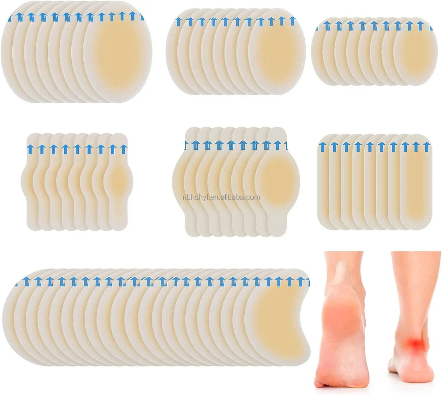 Fábrica 2*6cm Parche hidrocoloide Blister Yeso Condiciones de curación óptimas para ampollas en los pies
