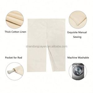 Cortina de Tela Opaca para Puerta de Cocina o Baño, Estilo Japonés, con Impresión Personalizada, de Lino, Media Cortina, Venta Caliente 2024 - Product Image 5