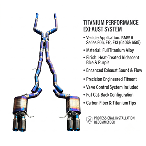 Vortex Lightweight Gradient-Ti System For BMW F06 F12 F13 640i 650i Gran-Coupe Quad-<b>Exhaust</b> - Product Image 1